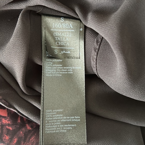 All Saints Nichola Rosey Smocked Draped Mini Dress in Berry Red - S - Picture 15 of 16